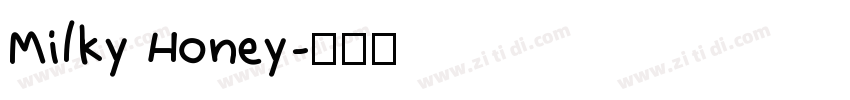 Milky Honey字体转换